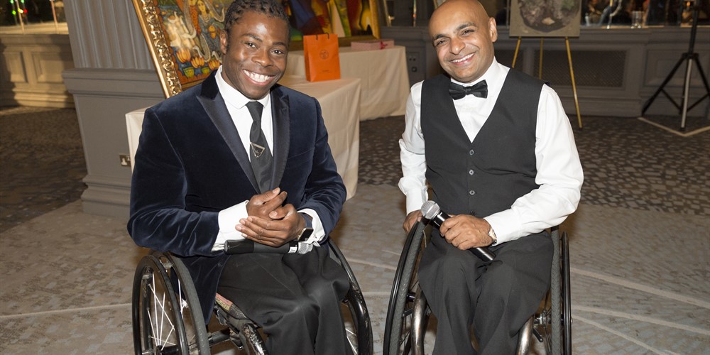 Ade Adepitan MBE and Jaspal Dhani posing for photo