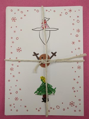 Pack of 10 printed Christmas Cards designed by our students.