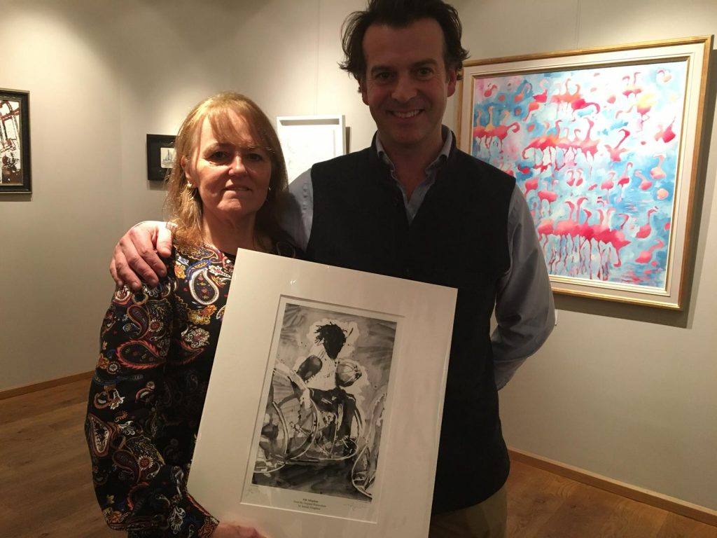 my AFK's Lyn Prodger with artist Jeremy Houghton
